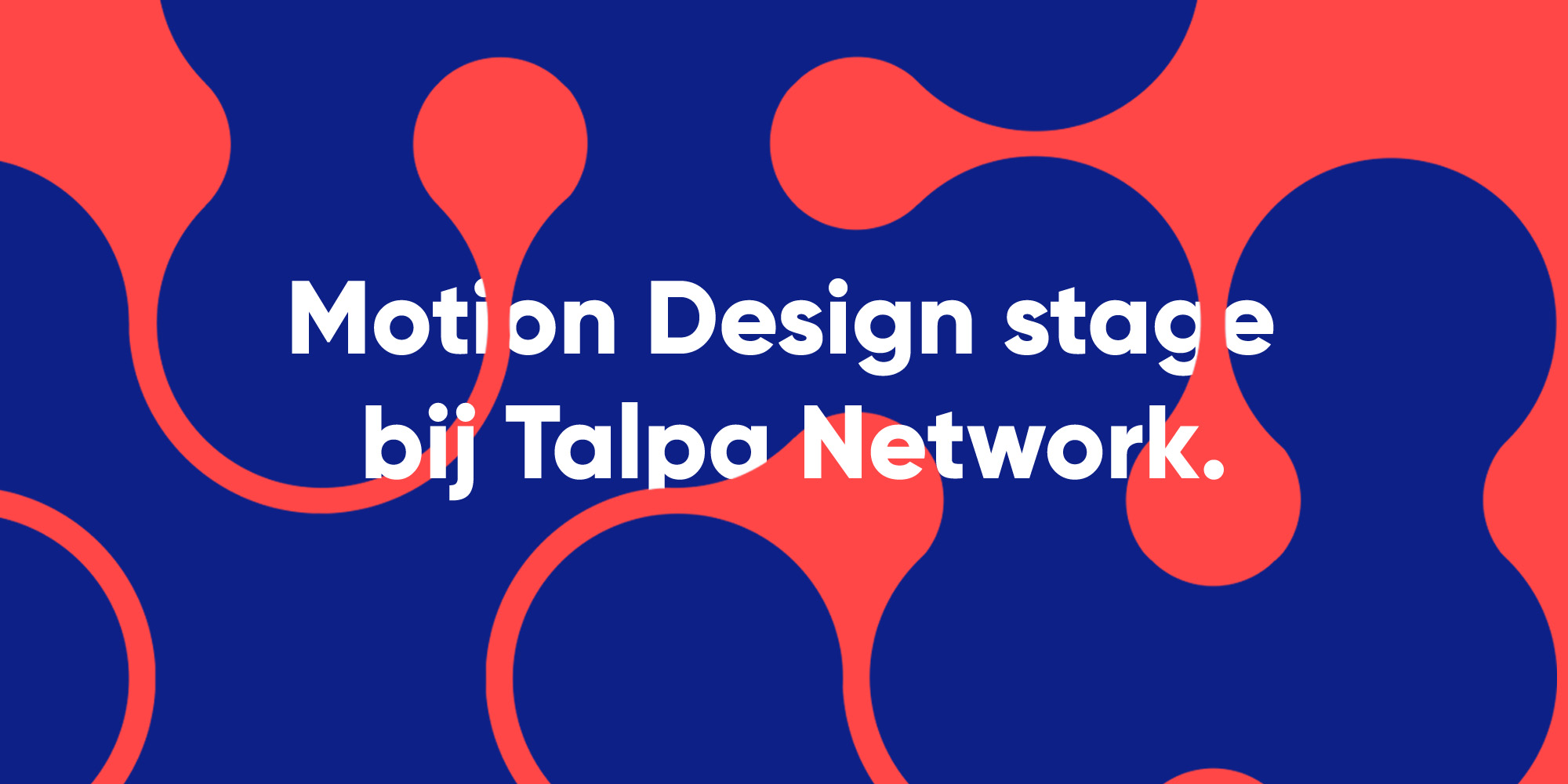 Motion Design stagiair bij Talpa Network